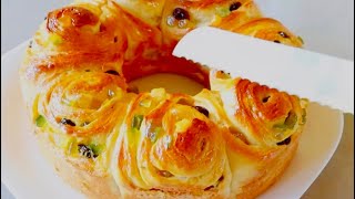 Só 4 ingredientes❤️A rosca mais fácil do mundoPão doce fácil [upl. by Sremmus]