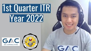 1st Quarter ITR Year 2022 Filing Guide  Online Freelancers [upl. by Wiedmann312]