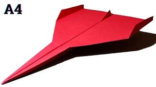 How to make a Paper Airplane impossible plane  Como hacer un avion en papier aviao de papel [upl. by Saiff]