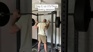 StrongLifts 5x5  Day 2  Squat 65KG up 5kg [upl. by Burke]