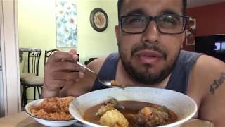 Albondigas Soup MUKBANG  Mexican Food  Meatball Soup  Mexican Rice  Soup Mukbang [upl. by Keithley]