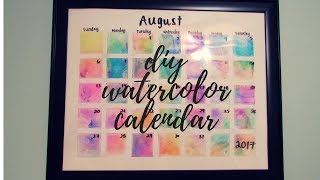 DIY WATERCOLOR CALENDAR [upl. by Zurek40]