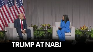 FULL VIDEO Trump answers questions at Black journalists convention NABJ in Chicago  KTVU [upl. by Haldis]