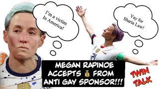 TWIN TALK CRINGE Hypocrite Megan Rapinoe is sponsored by anti gay government amp doesn’t care [upl. by Ayiak]