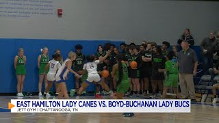 BoydBuchanan boys and girls sweep nondistrict contests with East Hamilton [upl. by Lletnahc901]