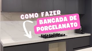 COMO FAZER BANCADA DE PORCELANATO COM COMPENSADO [upl. by Akemrej]