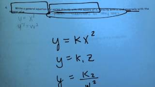 Let y varies directly as x If y12 when x4 then write a linear equation What is the value of [upl. by Enialahs122]