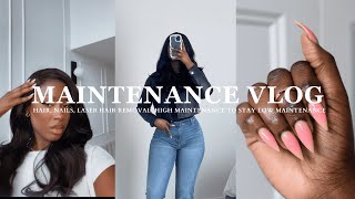 MAINTENANCE VLOG Hair  Nails  Laser Hair Removal  Waxing  Spa Day amp more ft Hairvivi Wig [upl. by Inail]