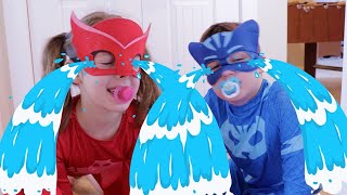 PJ Masks Surprise turns Paw Patrol Toys Kitchen Fun  Ellie Sparkles Toys and Dolls [upl. by Adran381]