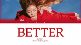 BoA Better Lyrics Color Coded Lyrics hanromeng [upl. by Ernestus]