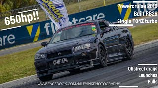 Midnight purple 2 650HP R34 GTR  Power cruise 2016  HD [upl. by Hareehat]