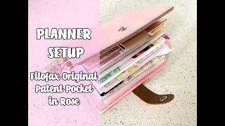 Filofax Original Patent Pocket Rose Setup and Flip Through March 2020 [upl. by Grevera]