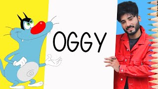 Oggy and The Cockroaches  How To Turn Words OGGY into Picture  Theakashcreations [upl. by Nerahs]