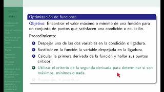 Derivación de funciones 20 Optimización de funciones teoría [upl. by Imik]