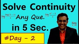 Continuity  Solve Any Que in Just 5 Sec MHT  CET 2019 Most IMP QUESTIONS  TRICKS and Shortcuts [upl. by Fagen]