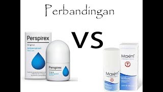 Perbandingan Antiperspirant Deodorant Roll On Maxim vs Perspirex [upl. by Ahsaya]