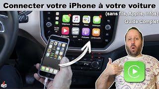 Connecter votre iPhone à votre Voiture avec CarPlay sans fils Applis infos Guide Complet [upl. by Ahiel]