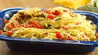 Una simple pasta de pollo se transforma en la pasta bruschetta con estos ingredientes [upl. by Nosned]