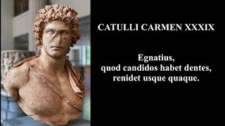 Catullus 39 in Latin amp English Vocabulary Grammar Notes Egnatius quod candidos habet dentes [upl. by Evelunn]