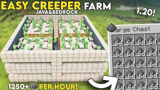 Minecraft Creeper Farm 120 Tutorial  Creeper Farm In Minecraft Java amp Bedrock [upl. by Yug129]