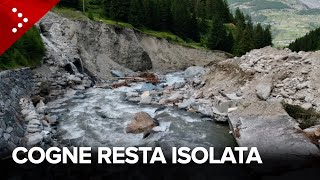 Alluvione Cogne ancora isolato il paese a due settimane dal disastro del 29 giugno [upl. by Llenet]