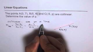 Find Collinear Points Application Linear Equations [upl. by Reichert222]