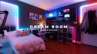 DREAM ROOM MAKEOVER Govee Lights Wall Mount and More  Part 5 [upl. by Elephus]