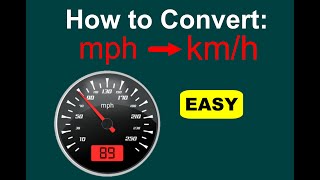 How to Convert mph to kmh mph to kph EASY [upl. by Timon]