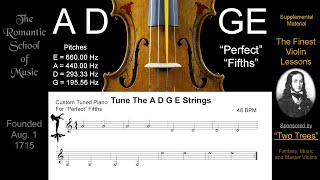 Violin A 440  D G E at quotPerfect Fifthsquot  Tuning Note Sound For a Violin  NO ADS TO SLOW YOU DOWN [upl. by Neersan]