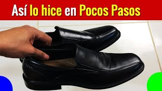 Como Lustrar Zapatos Negros de Hombre en Casa  DIY 👞 [upl. by Georgena200]