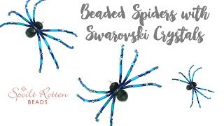 Beaded Spider Decoration with Swarovski crystals [upl. by Budge]