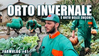 Farm Vlog41  ORTO INVERNALE  Finiamo gli ultimi trapianti 🌱 e raccogliamo qualche zucca 🎃 [upl. by Attenad]