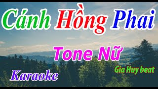 Cánh Hồng Phai  Karaoke  Tone Nữ  Nhạc Sống  gia huy beat [upl. by Briny]