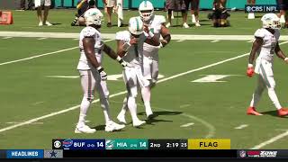 Tua Tagovailoa injury after hitting head vs Bills [upl. by Georgine]