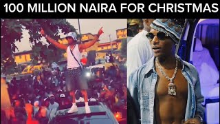 O My God See The Moment Wizkid Stormed Surulere Spraying 100 Million Naira For Christmas [upl. by Okikuy463]