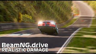 NURBURGRING Jump Compilation BUT With REALISTIC DAMAGE 5  BeamNG Drive [upl. by Buskus402]