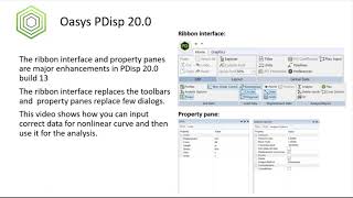 Oasys PDisp Tutorial Non Linear Curve [upl. by Gerhard]