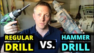 HAMMER DRILL VS REGULAR DRILLWhats The Difference Do You NEED a Hammer Drill [upl. by Lettie984]