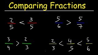 Comparing Fractions With Different Denominators [upl. by Nylaehs]