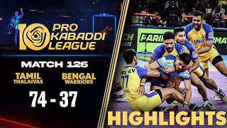 Thalaivas End Campaign with Massive Win Over Maninders Warriors  PKL Match 126 Highlights [upl. by Arretak]