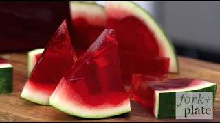 How to Make Watermelon JellO Shot Slices [upl. by Thurlow351]