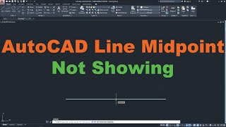 AutoCAD Line Midpoint not Showing [upl. by Adnylg676]