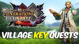 MHGU  Village Key Quests Guide [upl. by Aiciled]