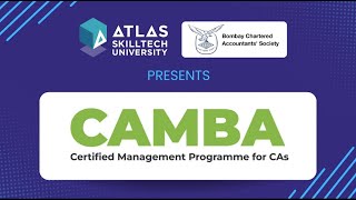 Certified CAMBA Course  12th April14th April 2024  Atlas SkillTech University Campus Mumbai [upl. by Pazia]