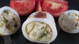 Recette des encornets farcis à la Scamorza [upl. by Attennaej50]