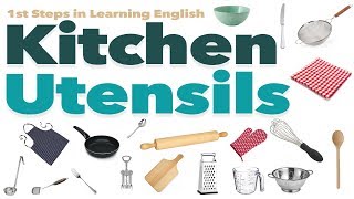 English Vocabulary  KITCHEN UTENSILS [upl. by Jakie85]