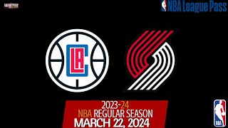 Los Angeles Clippers vs Portland Trail Blazers Live Stream PlayByPlay amp Scoreboard NBA [upl. by Erdnoid719]