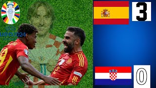 Spain vs Croatia euro Highlights  All goals 2024 highlights football spain croatia [upl. by Gnehs]