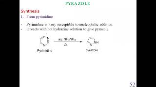 pyrazole properties usessynthesisreaction with examples [upl. by Bryner]