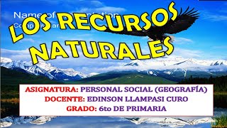 RECURSOS NATURALES Inagotables Renovables y No Renovables [upl. by Bridges]